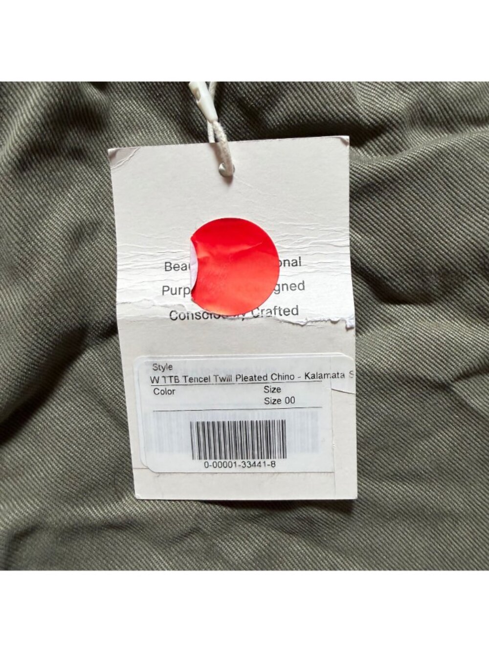 Everlane The Trouser in Buttersoft Tencel Chino Kalamata Green Size 00 NWT - Picture 3 of 5